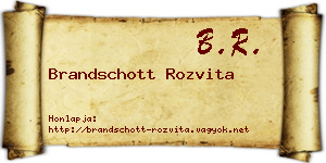 Brandschott Rozvita névjegykártya